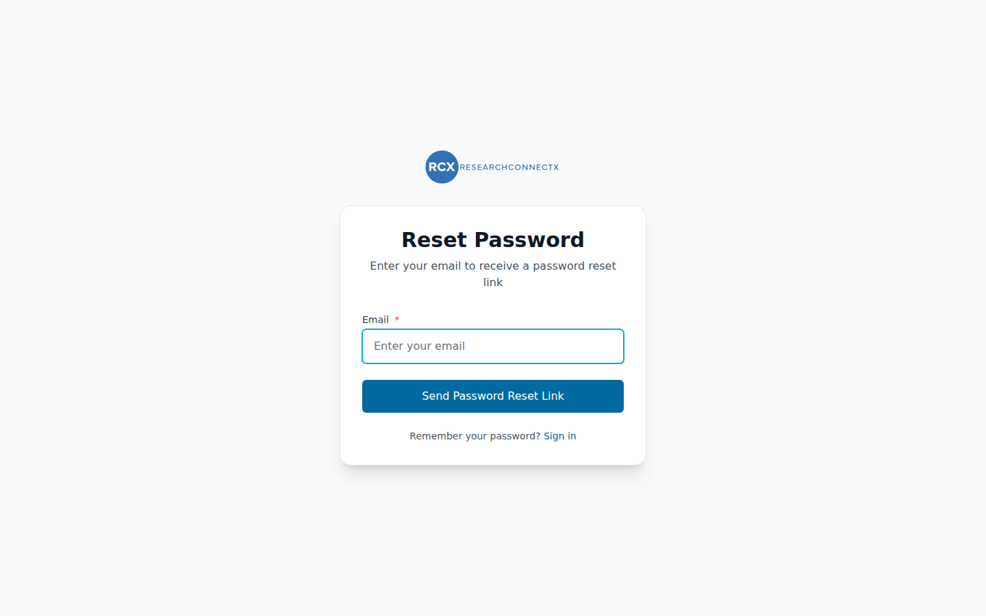 Resetting your password