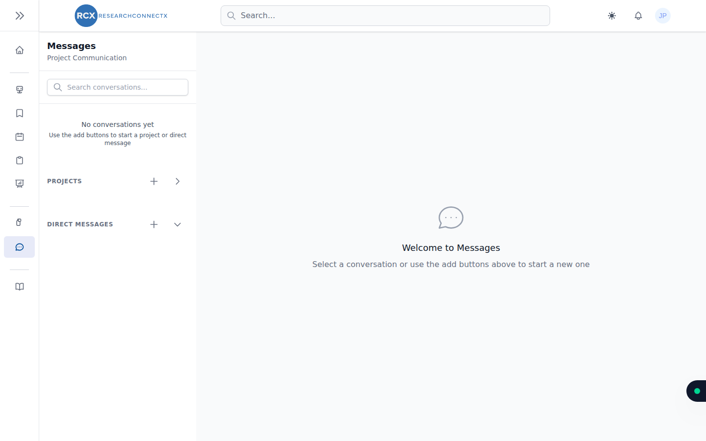 The Messages page
