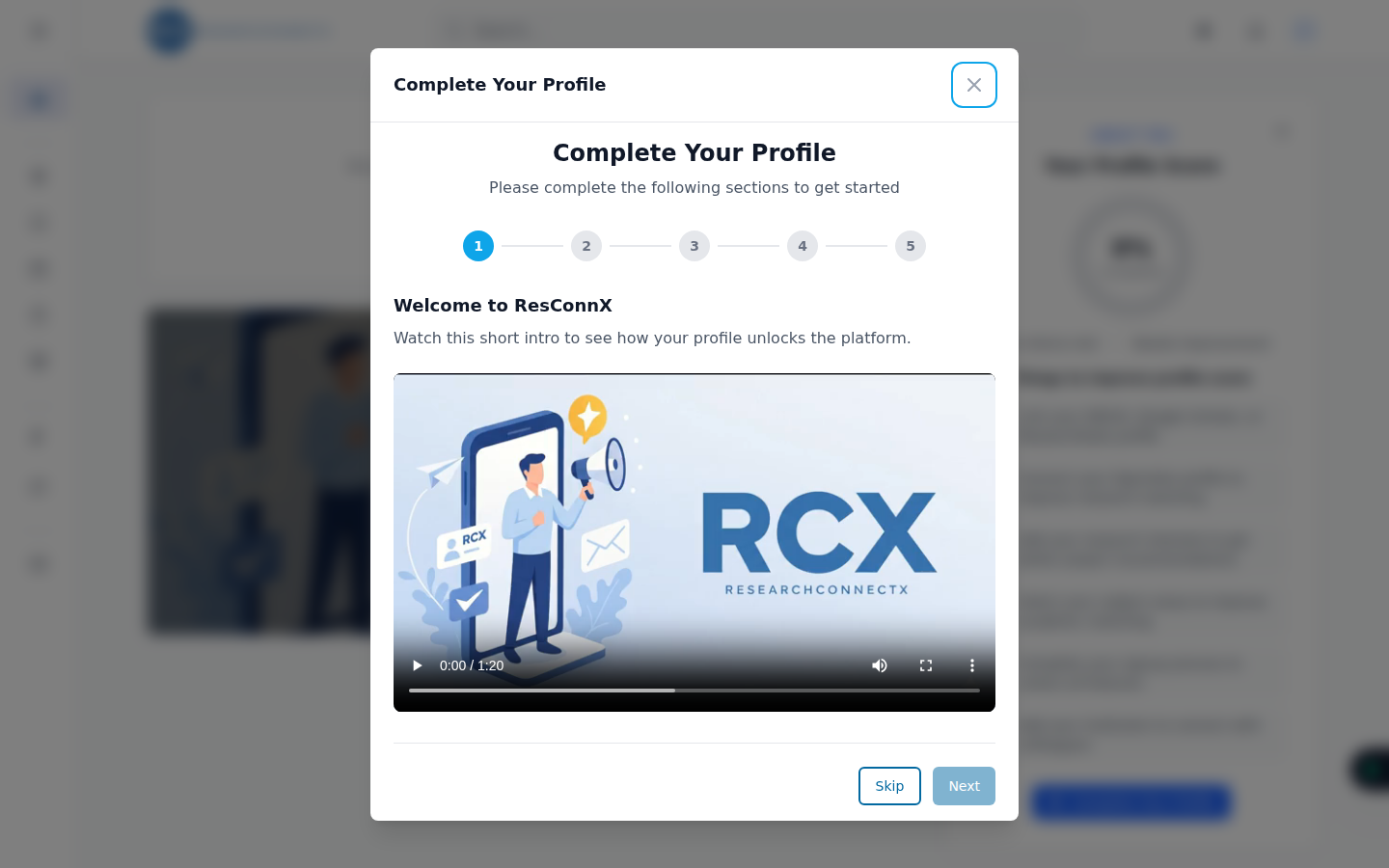 Step 1 of the onboarding wizard