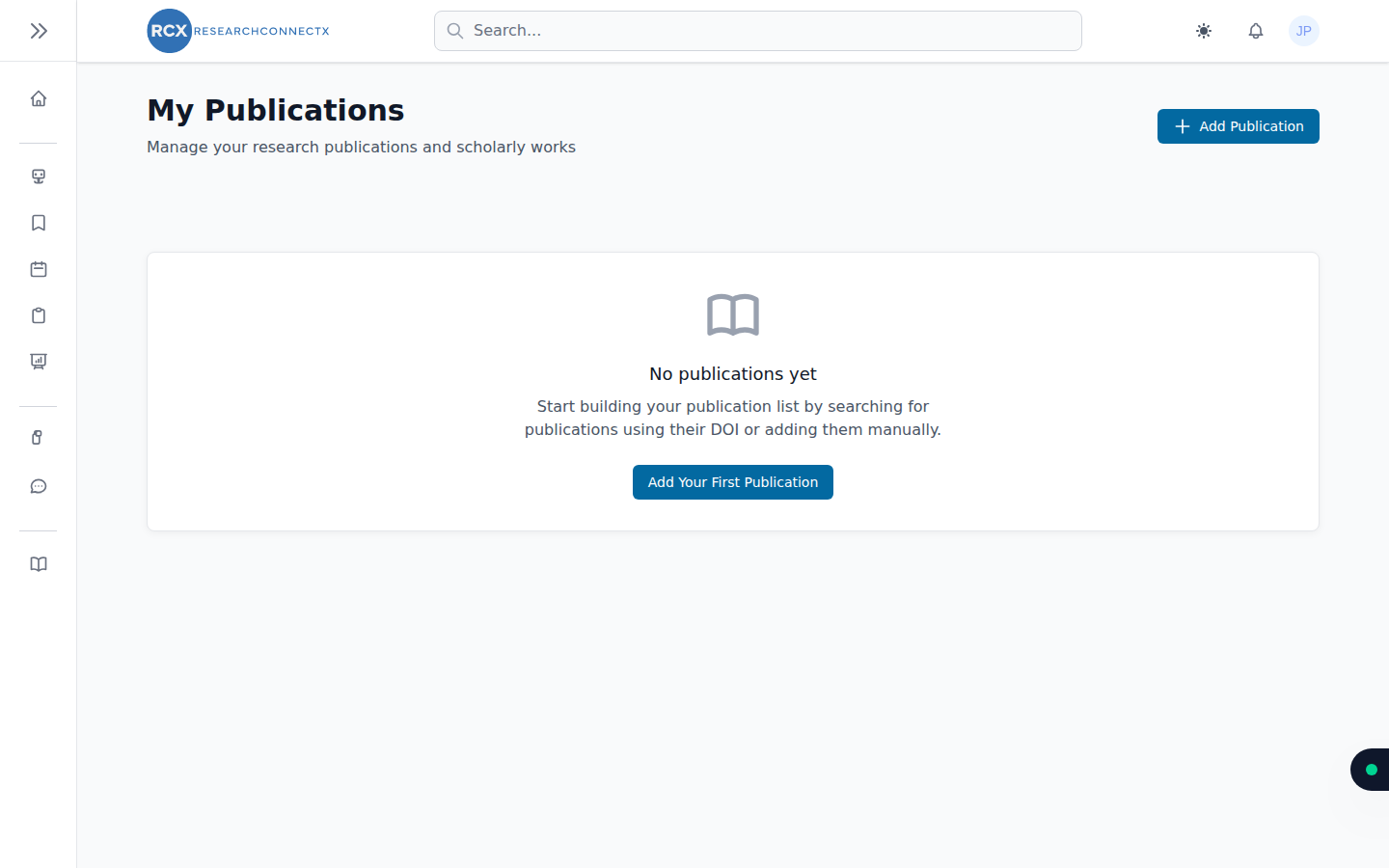 The publications page